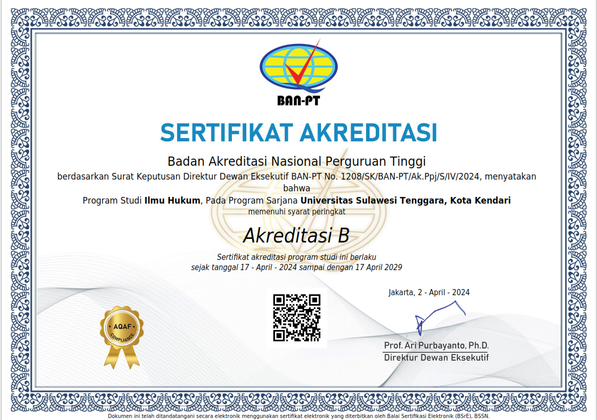 Dokumen Akreditasi UNSULTRA